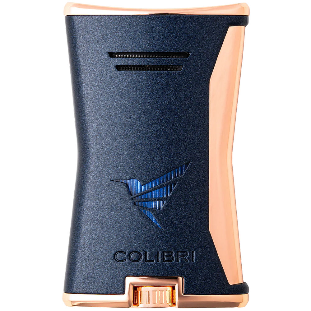 COLIBRI SLIM jet flame lighter navy/gold