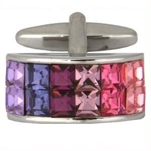 Manchetknapper 6 Farvet Krystal Kurve - Manchetknapper fra The Armitage Collection hos The Prince Webshop