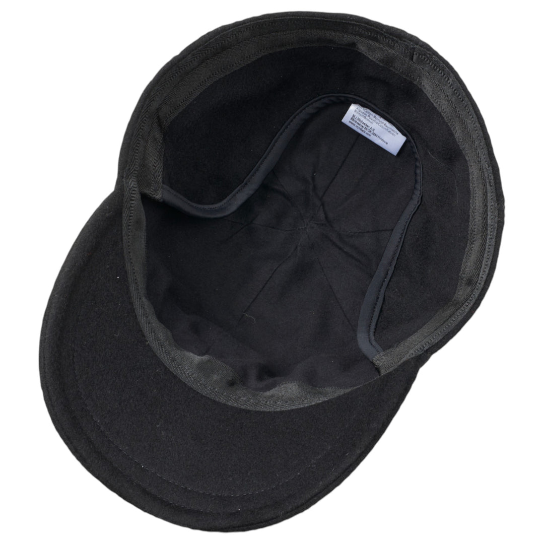 MJM Baseball Cap 100% Wool Cashmere Black med Øreflapper - Baseball Cap fra MJM Hats hos The Prince Webshop