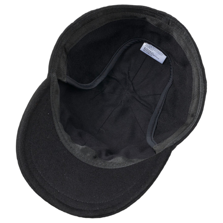 MJM Baseball Cap 100% Wool Cashmere Black med Øreflapper - Baseball Cap fra MJM Hats hos The Prince Webshop