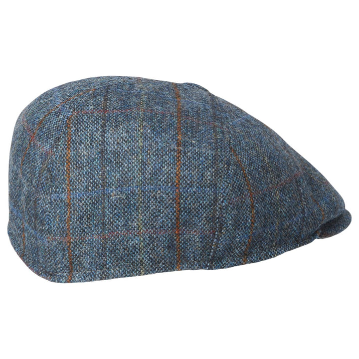 MJM Rebel EL 42 Pure Wool Blue Check Sixpence - Flat Cap fra MJM Hats hos The Prince Webshop