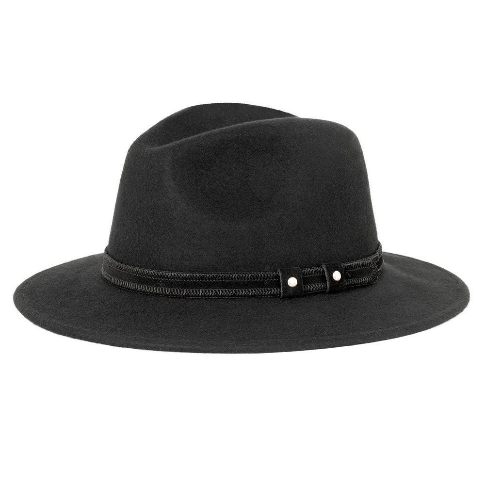 MJM Pati Sort Uld Filt Hat - Waterproof & Crushable - Traveller Hat fra MJM Hats hos The Prince Webshop