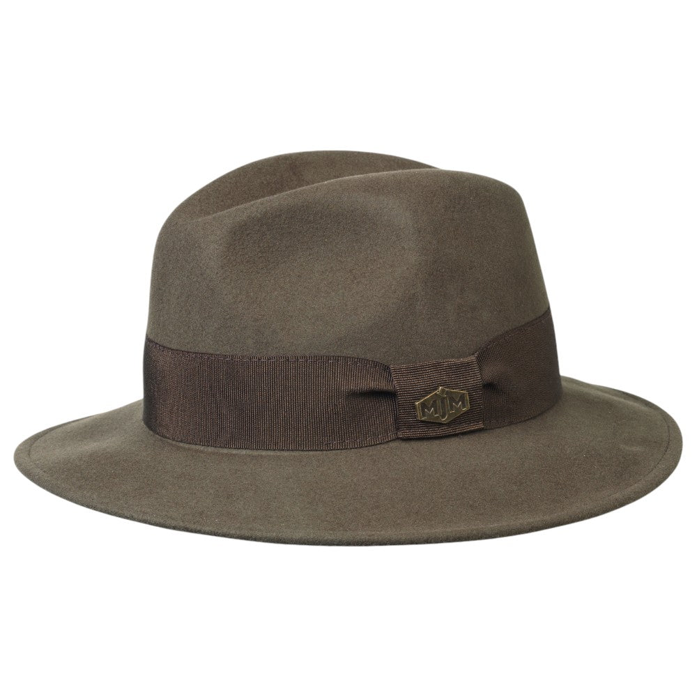 MJM Luis Traveller – 41 Merino XL Long Khaki - Traveller Hat fra MJM Hats hos The Prince Webshop