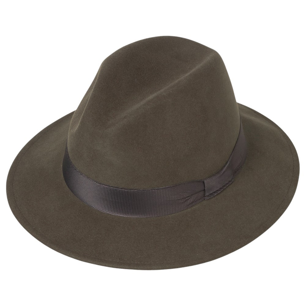 MJM Luis Traveller – 41 Merino XL Long Khaki - Traveller Hat fra MJM Hats hos The Prince Webshop