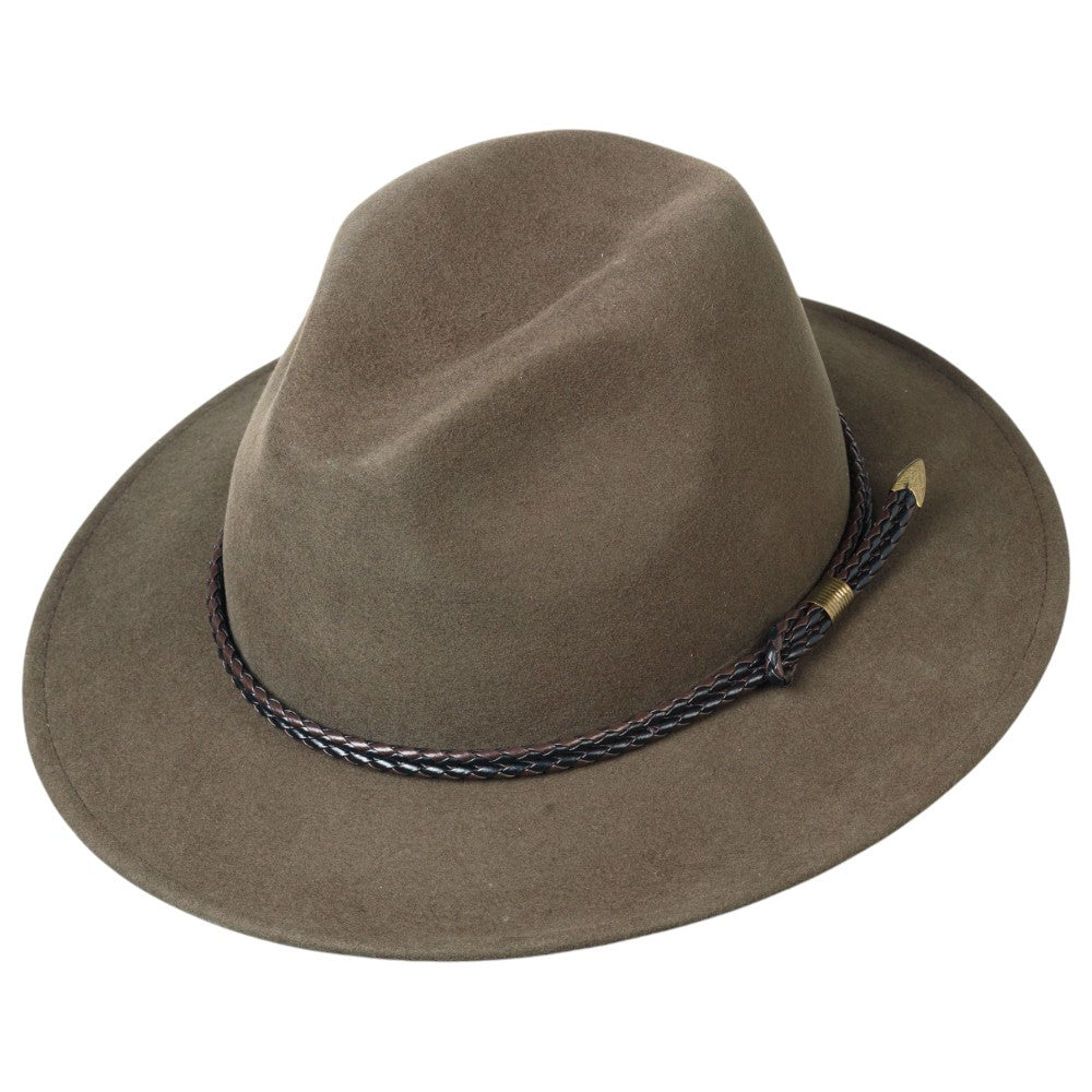 MJM Elk Traveller – 41 Merino XL Long Khaki - Traveller Hat fra MJM Hats hos The Prince Webshop