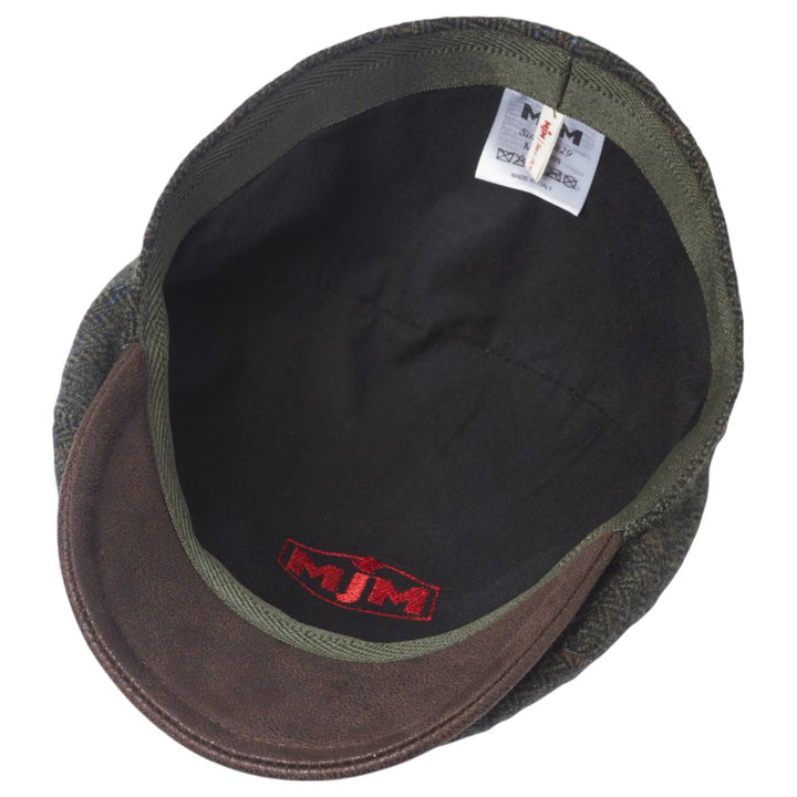 MJM Driver Xtra – 42 Wool Mix - Green Herringbone - Flat Cap fra MJM Hats hos The Prince Webshop