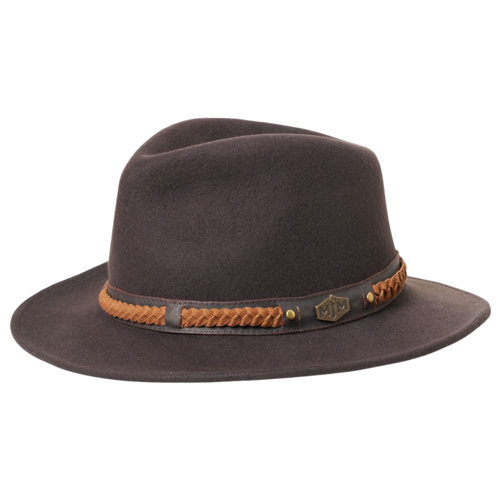 MJM Freedom Western Woolfelt Traveller – Dark Brown - Traveller Hat fra MJM Hats hos The Prince Webshop
