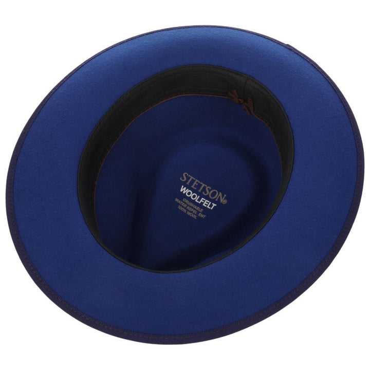 Stetson Woolfelt Fedora Hat - Royal Blue - Fedora Hat fra Stetson hos The Prince Webshop