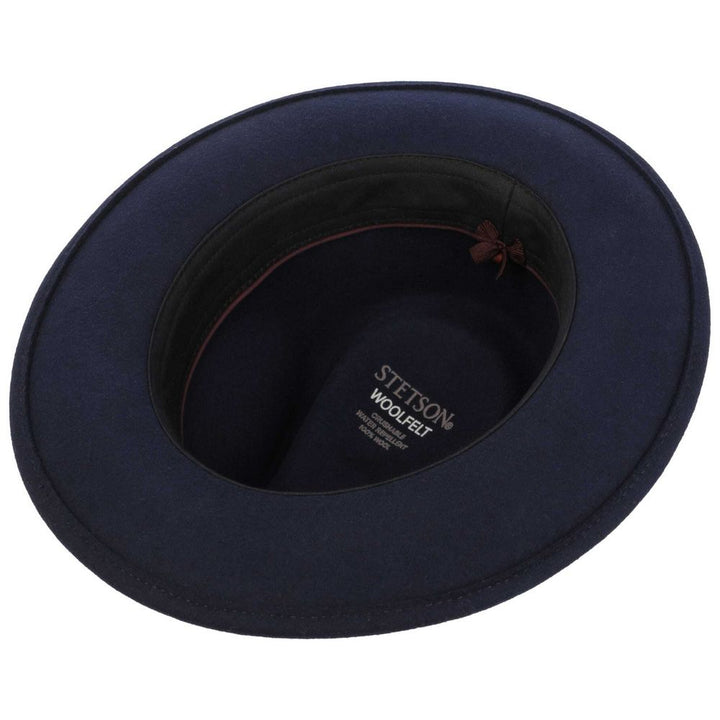 Stetson Woolfelt Fedora Hat - Navy Blue - Fedora Hat fra Stetson hos The Prince Webshop
