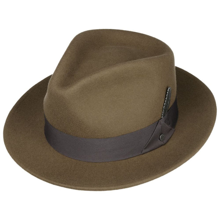 Stetson Woolfelt Fedora Hat - Fudge Brown - Fedora Hat fra Stetson hos The Prince Webshop