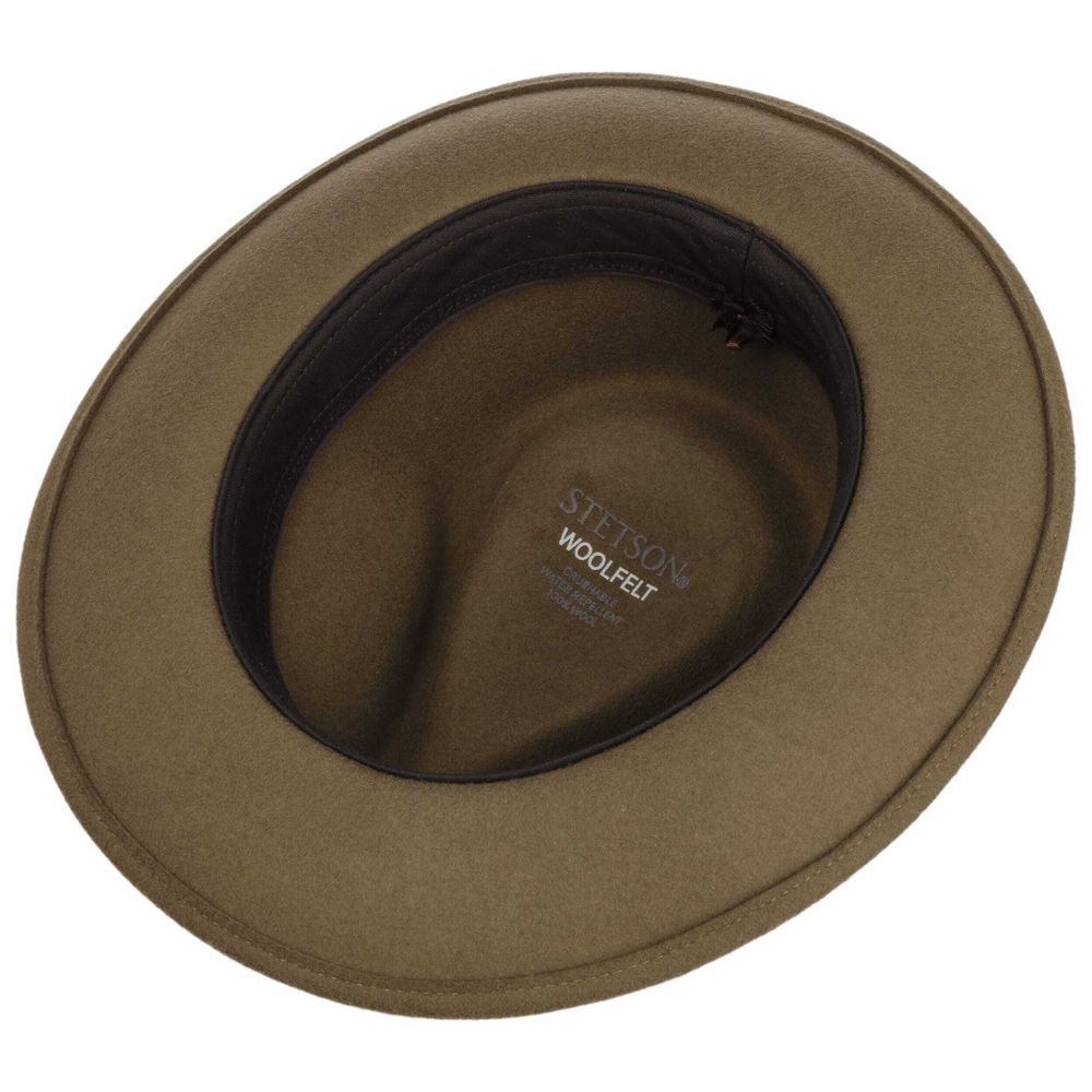 Stetson Woolfelt Fedora Hat - Fudge Brown - Fedora Hat fra Stetson hos The Prince Webshop