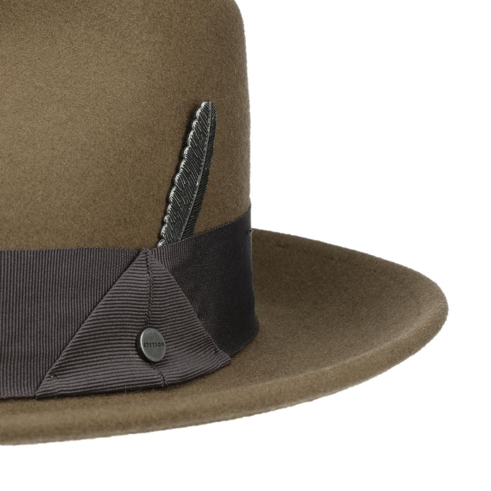 Stetson Woolfelt Fedora Hat - Fudge Brown - Fedora Hat fra Stetson hos The Prince Webshop