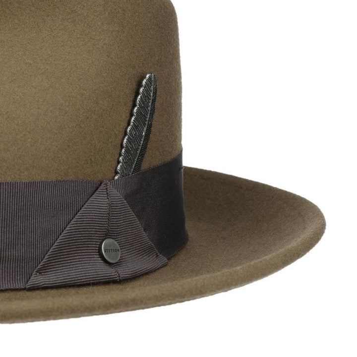 Stetson Woolfelt Fedora Hat - Fudge Brown - Fedora Hat fra Stetson hos The Prince Webshop