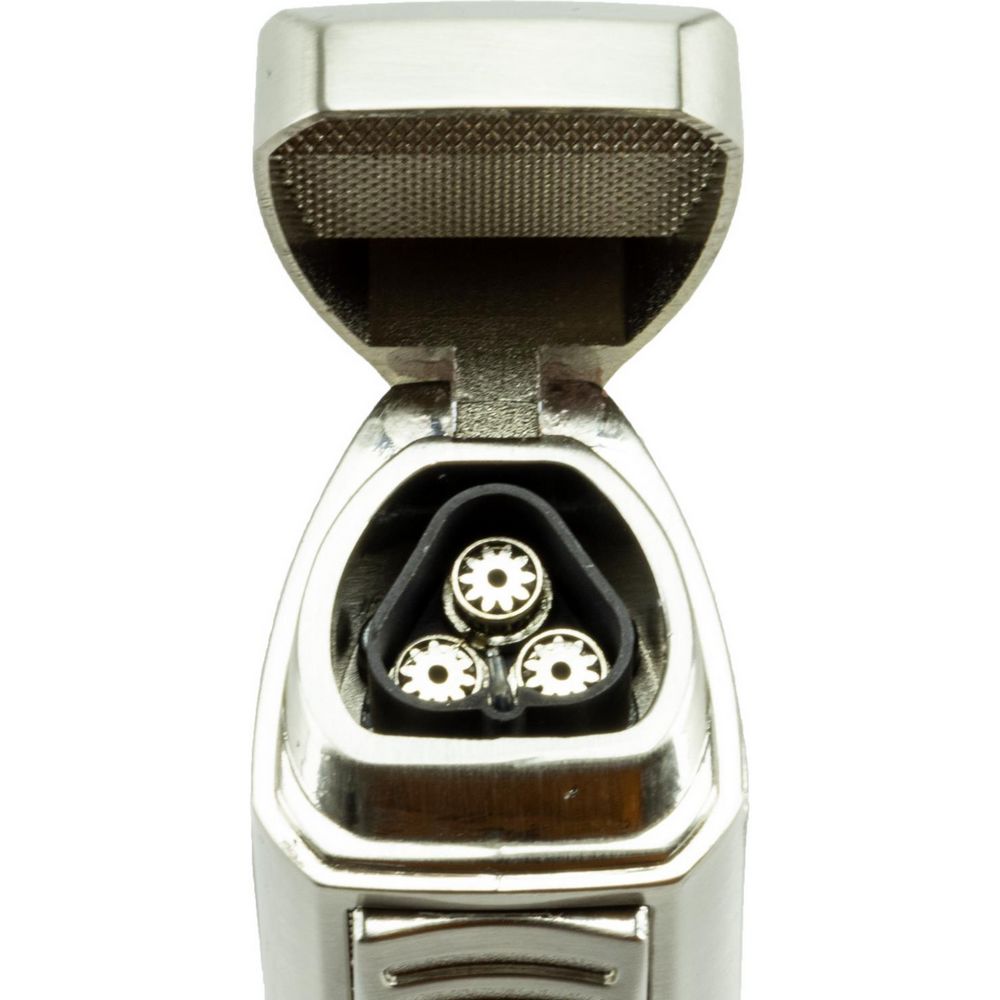 Cigar Lighter PASSATORE "Tobago" 3 Jet Flammer - GM Satin - Lighter fra Passatore hos The Prince Webshop