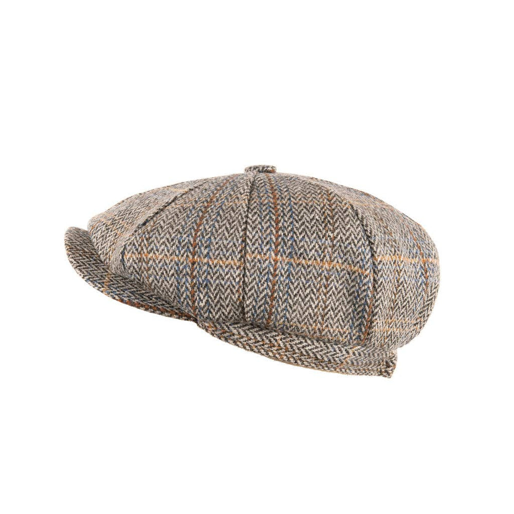 Heritage Tradition Carlyle Tweed Newsboy Cap Herringbone - Flat Cap fra Heritage Traditions hos The Prince Webshop