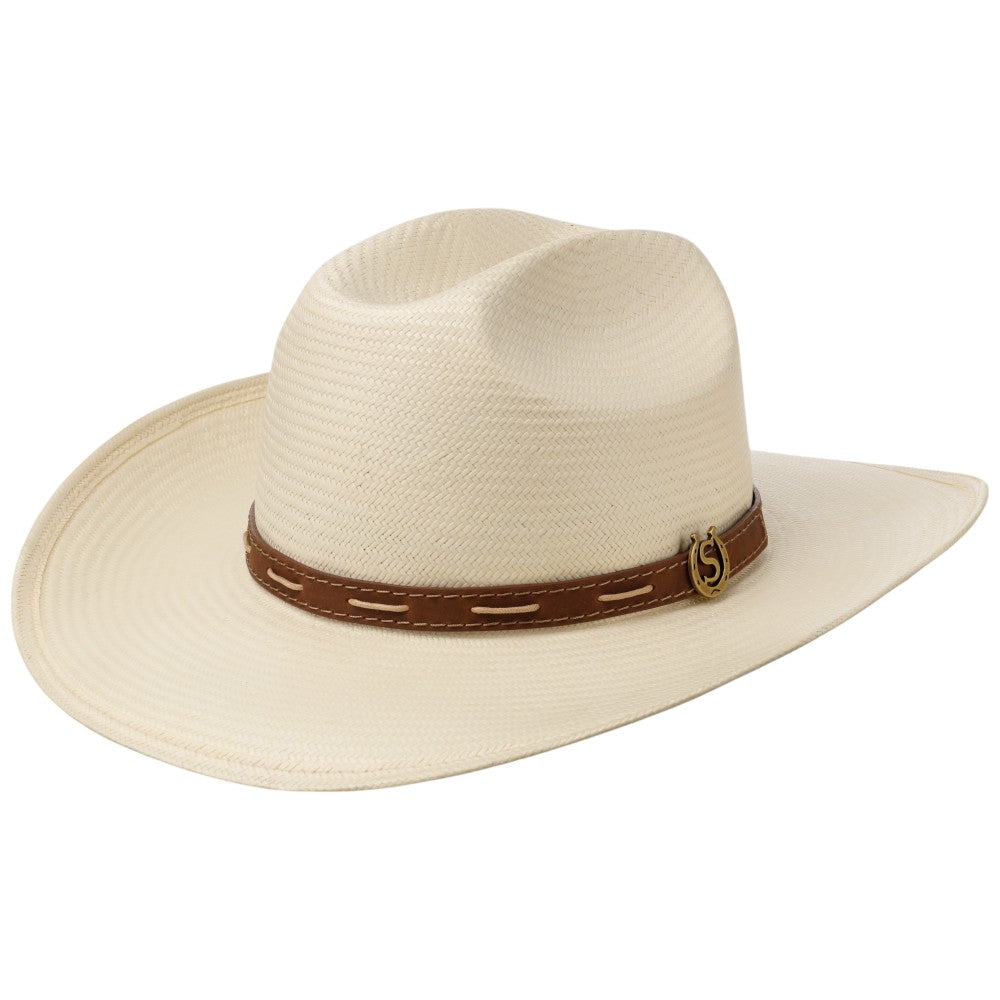 STETSON TOYO WESTERN - Bleget Cattleman Strå Hat - Western Hat fra Stetson hos The Prince Webshop