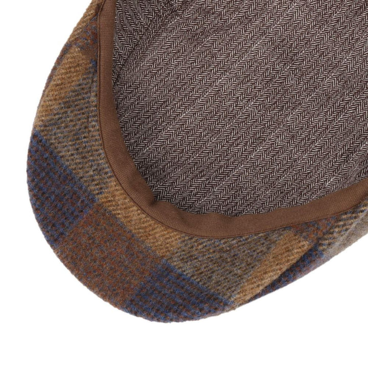 Stetson Ivy Cap Wool Glen Check Cognac - Flat Cap fra Stetson hos The Prince Webshop