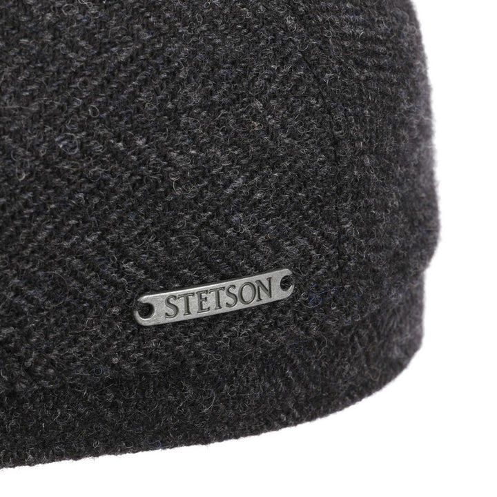 Stetson Driver Cap Wool Herringbone Dark Grey - Flat Cap fra Stetson hos The Prince Webshop