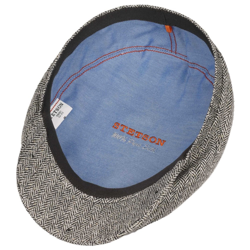 Stetson Driver Cap Silke - Lysegrå Sildeben - Flat Cap fra Stetson hos The Prince Webshop