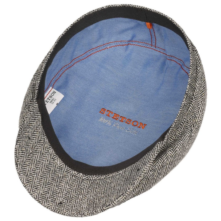 Stetson Driver Cap Silke - Lysegrå Sildeben - Flat Cap fra Stetson hos The Prince Webshop
