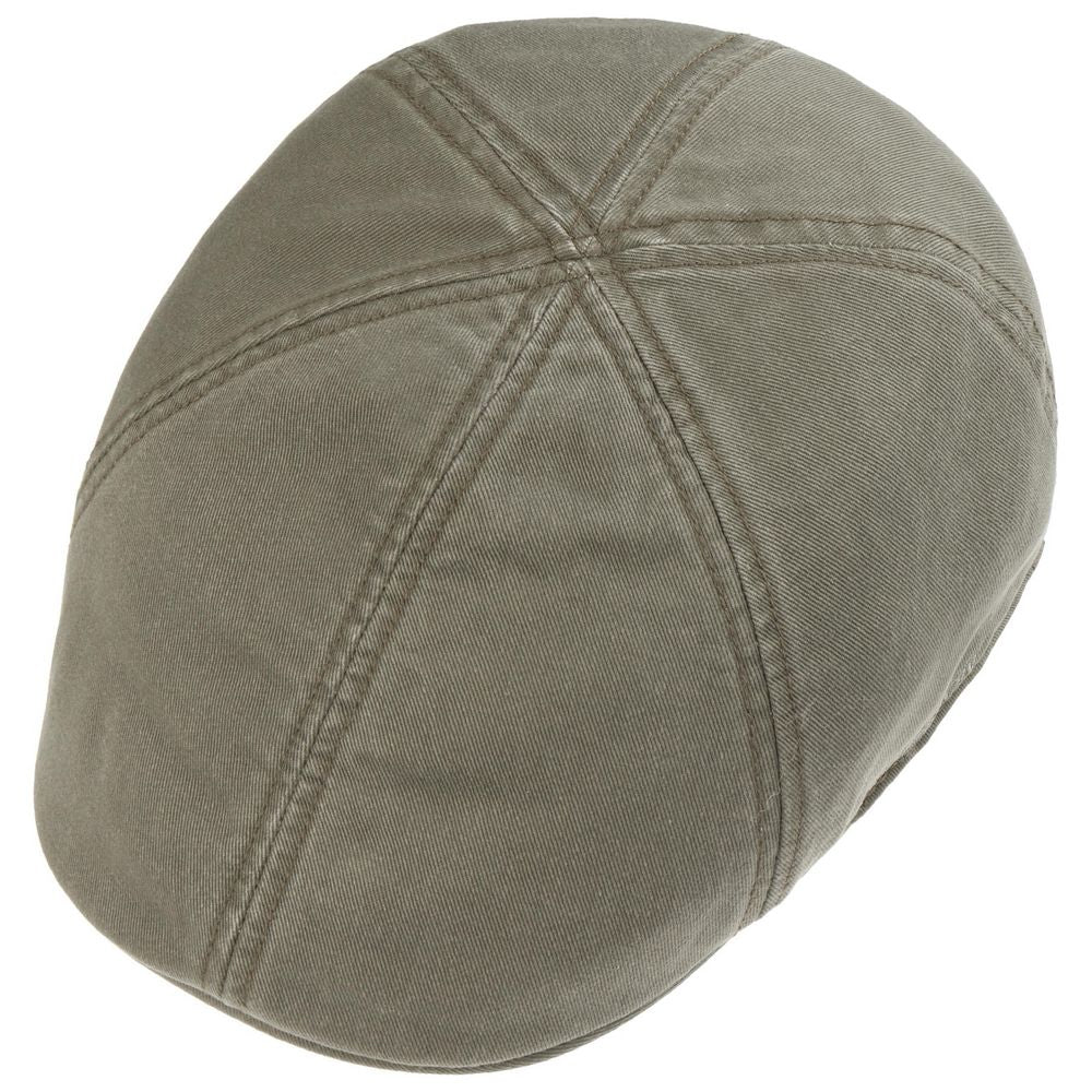 Stetson Texas Flat Cap Cotton - Armygrøn Duck Cap - L (59 cm) - Flat Cap fra Stetson hos The Prince Webshop