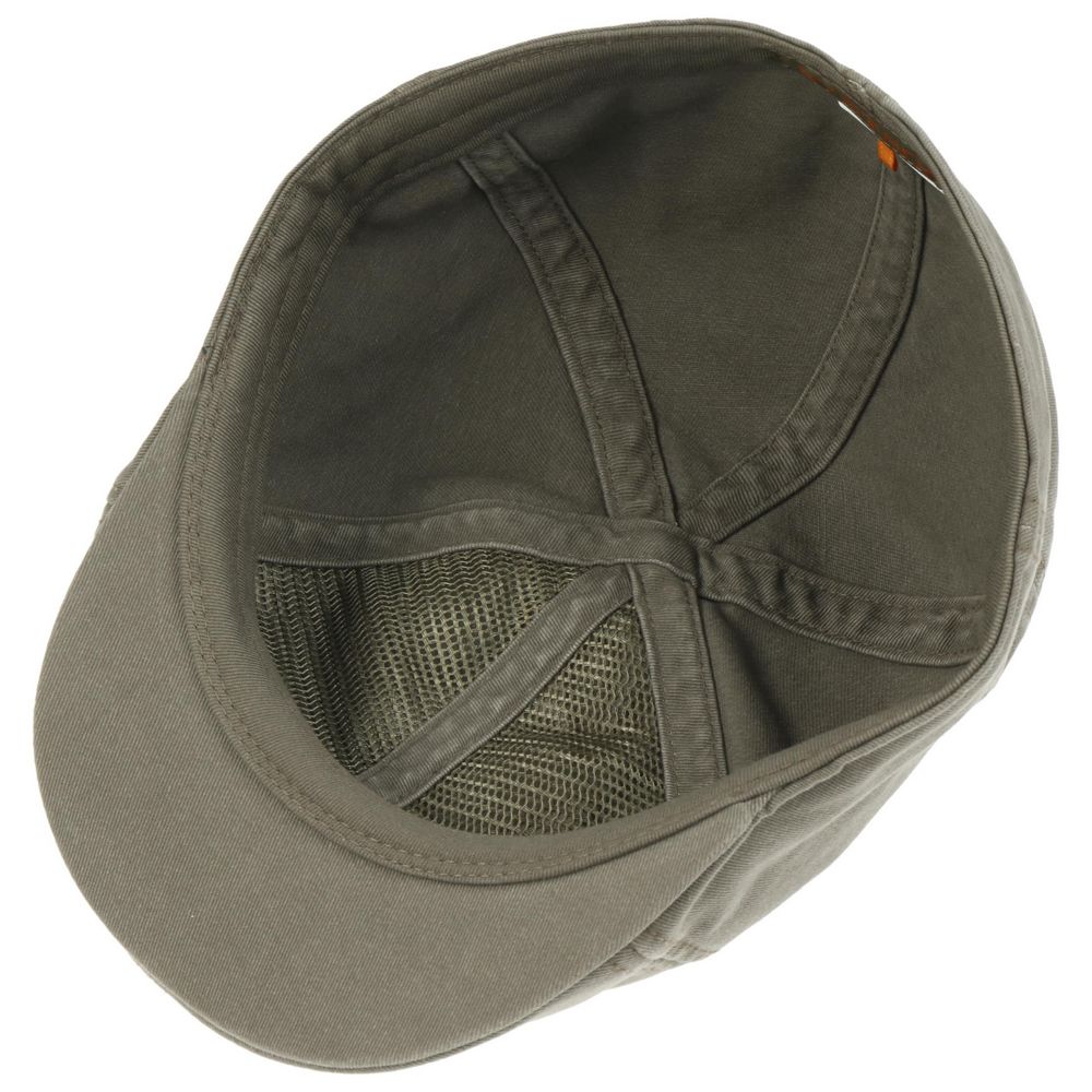 Stetson Texas Flat Cap Cotton - Armygrøn Duck Cap - L (59 cm) - Flat Cap fra Stetson hos The Prince Webshop
