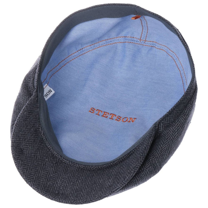 Stetson 6-panel Cap Silke - Grå Sildeben - Flat Cap fra Stetson hos The Prince Webshop