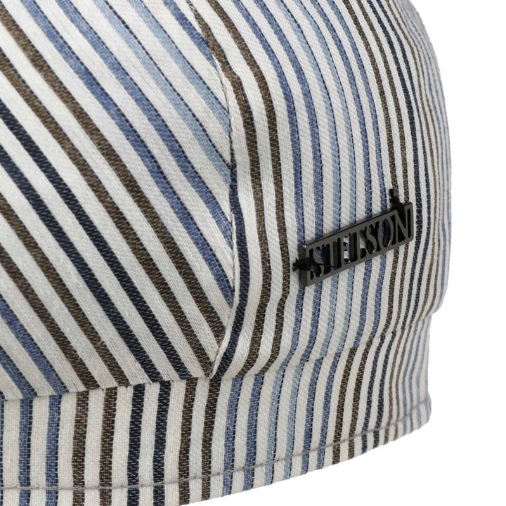 Stetson Hatteras Linen Stripe Sommer Cap - Flat Cap fra Stetson hos The Prince Webshop