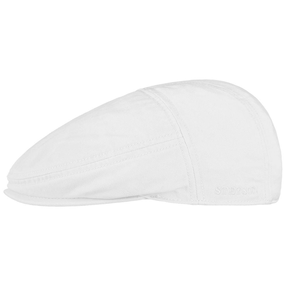 Stetson Ivy Cap Cotton - Hvid Bomulds Sixpence - Flat Cap fra Stetson hos The Prince Webshop