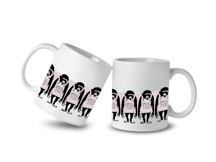 Banksy Ceramic Mug 325ml - Laugh Now - Krus fra URBAN.ITY hos The Prince Webshop