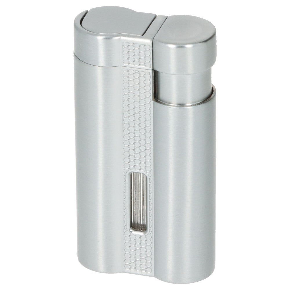 Winjet Carlton 3XJet Cigar Lighter Sølv med Borer - Lighter fra Winjet hos The Prince Webshop