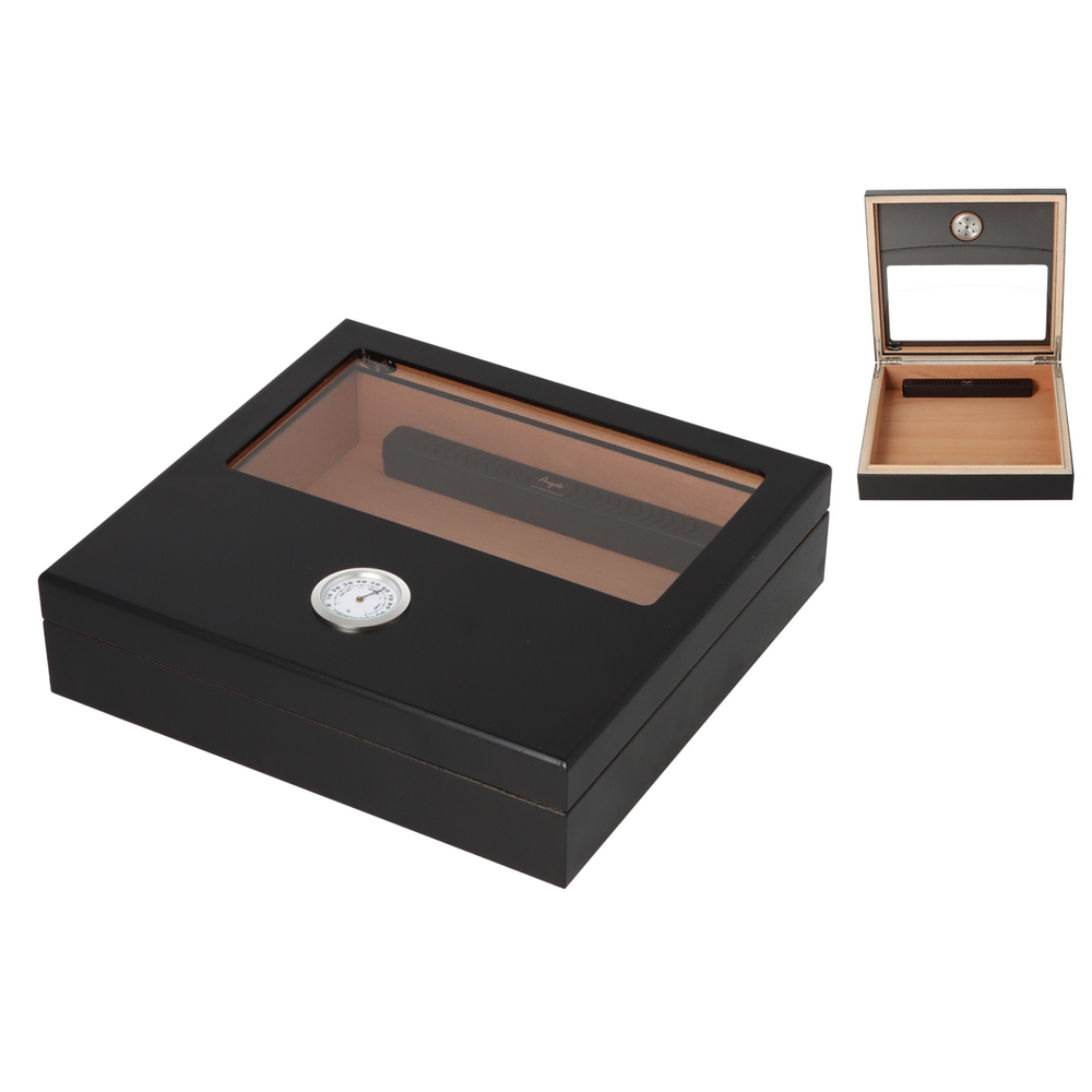 Angelo Premium Cigar Humidor i Sort Træ - Cigar Humidor fra Angelo hos The Prince Webshop