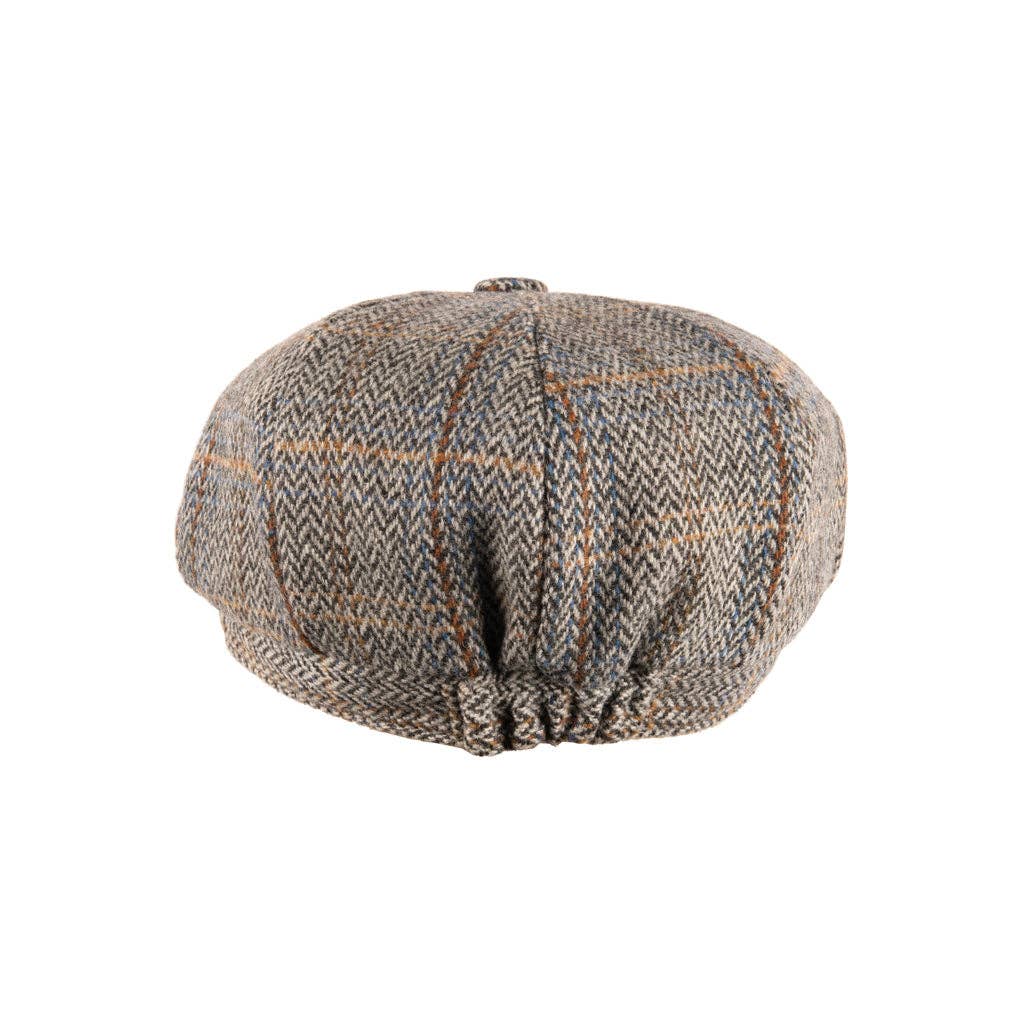 Heritage Tradition Carlyle Tweed Newsboy Cap Herringbone - Flat Cap fra Heritage Traditions hos The Prince Webshop