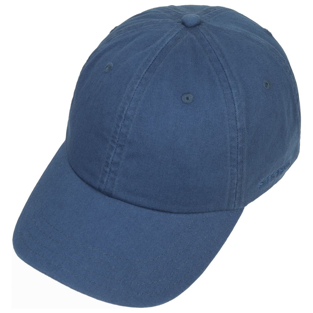 Stetson Baseball Cap Cotton - Ensfarvet Blå - Baseball Cap fra Stetson hos The Prince Webshop