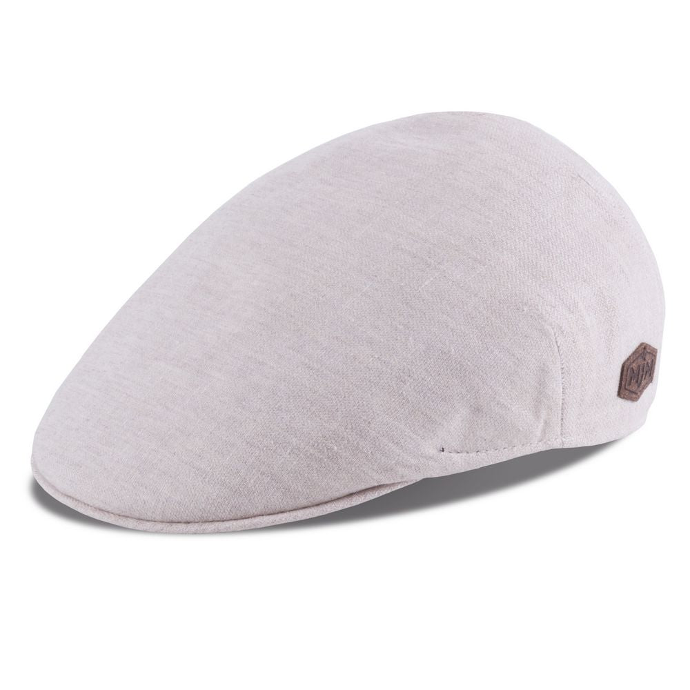 MJM '23 Country Sixpence - Cotton/Linen Beige - Flat Cap fra MJM Hats hos The Prince Webshop