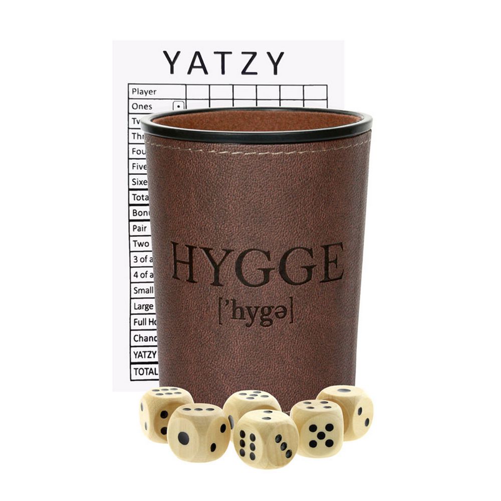 Hygge Yatzy Raflebæger - Sjov Gave fra Memories of Denmark hos The Prince Webshop