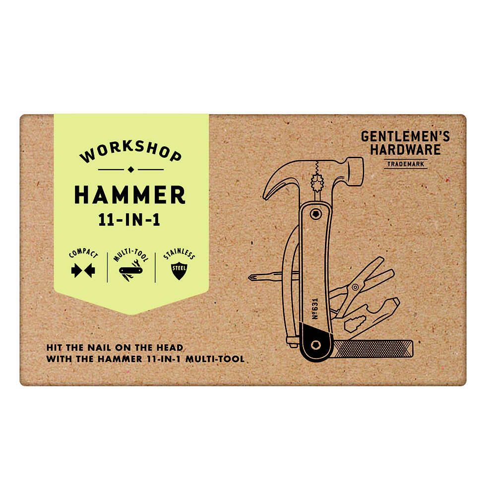 8-i-1 Smart Campinghammer & Multiværktøj - Lommeværktøj fra Gentlemen's Hardware hos The Prince Webshop