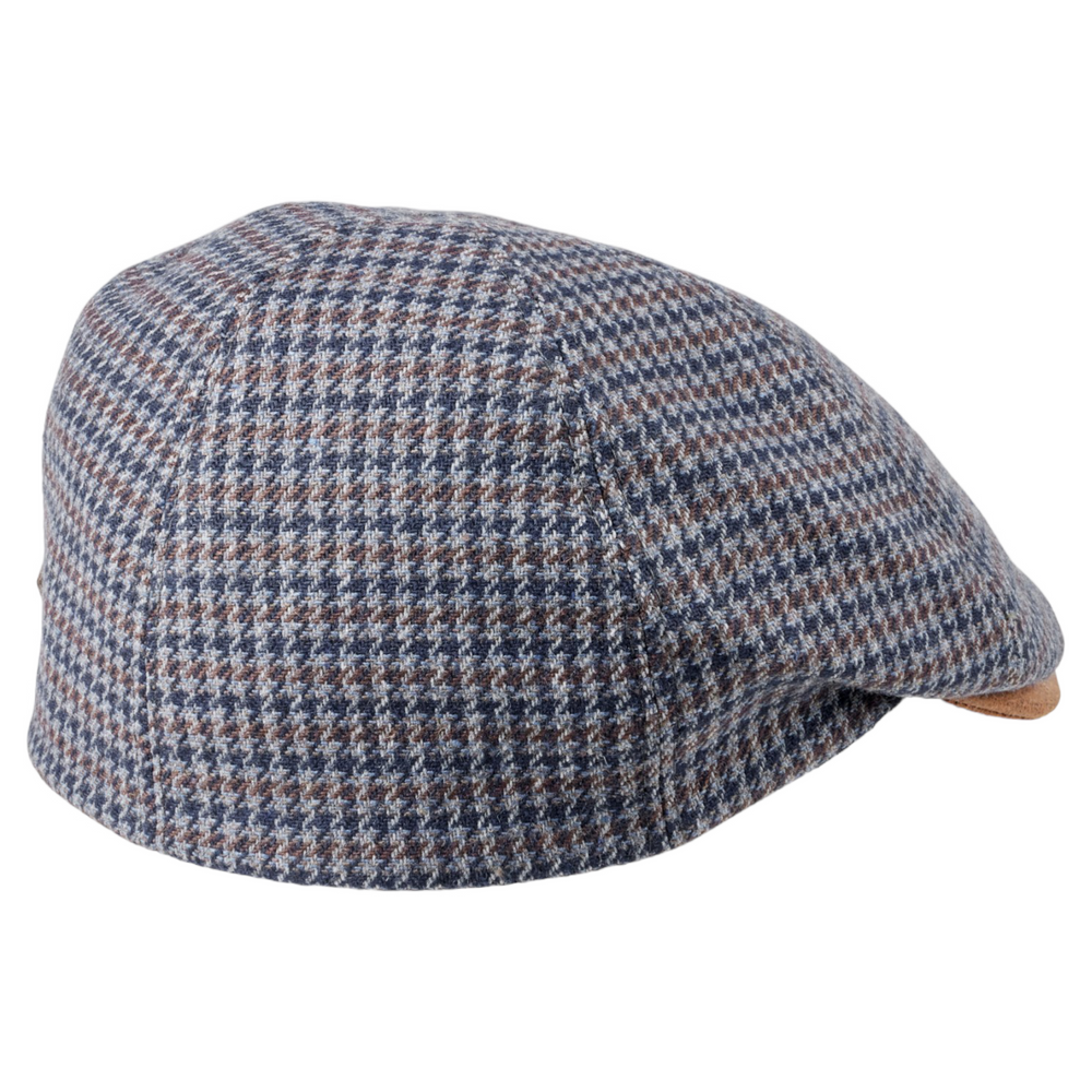 MJM Broker 32 Wool Mix Blue Check Sixpence - Flat Cap fra MJM Hats hos The Prince Webshop