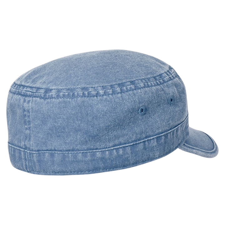 MJM CUBA Army Cap Dyed Cotton Twill - Blue Denim
