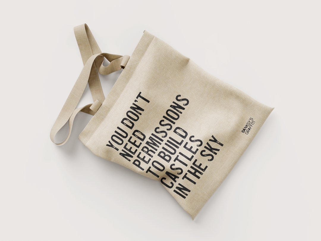 Banksy's Graffiti Mini Tote Bag - You Don't Need... - Tasker fra URBAN.ITY hos The Prince Webshop