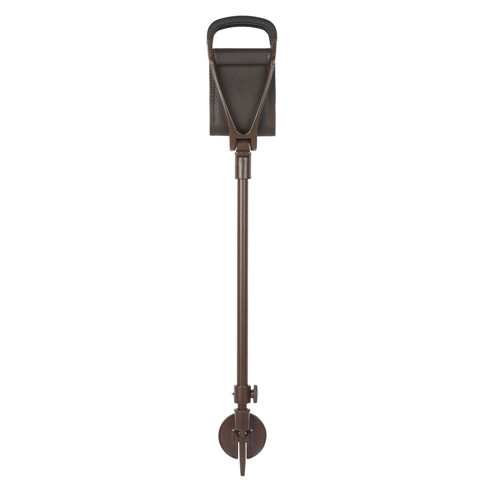 Brown Leather Shooting Stick with Brown Shaft - Jagt Stok - Jagtstok fra Charles Buyers & Co Ltd hos The Prince Webshop