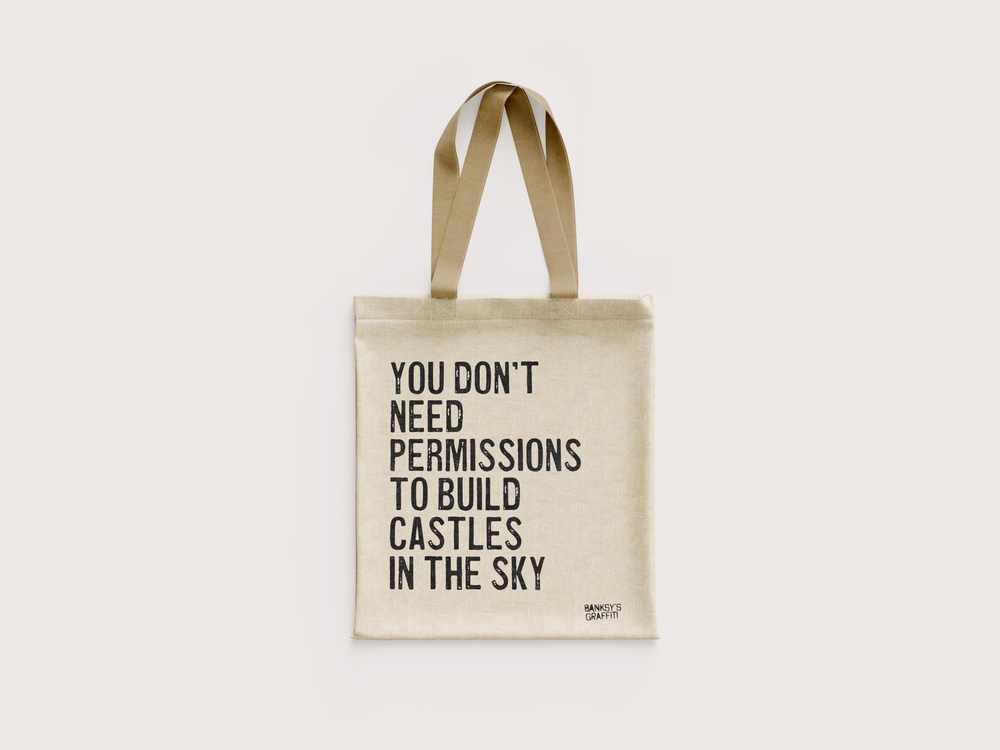 Banksy's Graffiti Mini Tote Bag - You Don't Need... - Tasker fra URBAN.ITY hos The Prince Webshop