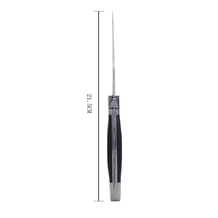 Laguiole Foldekniv - Damascus Black - Lommekniv fra Laguiole hos The Prince Webshop