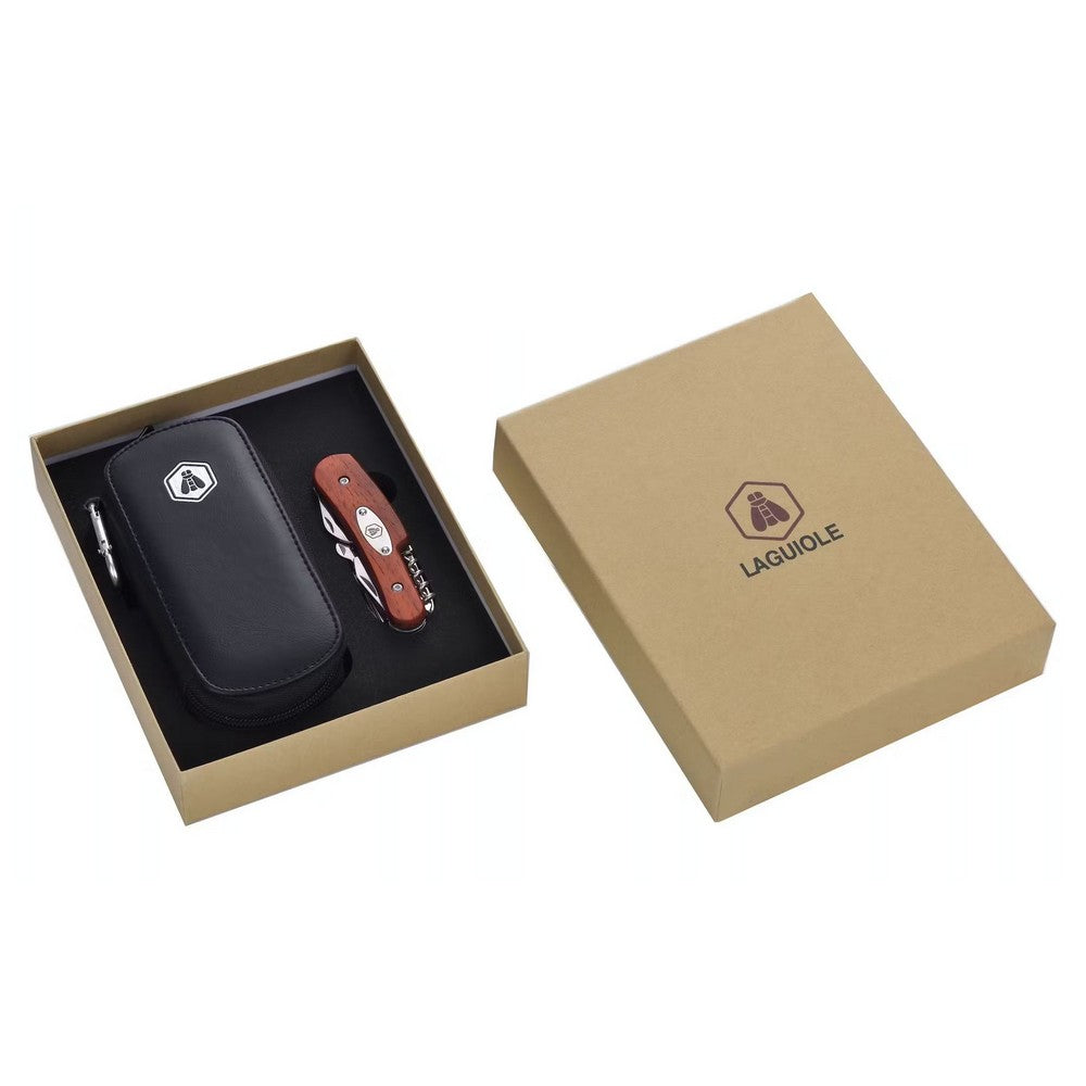 Laguiole Multi Funktions Kniv i Etui - Multifunktions Kniv fra Laguiole hos The Prince Webshop