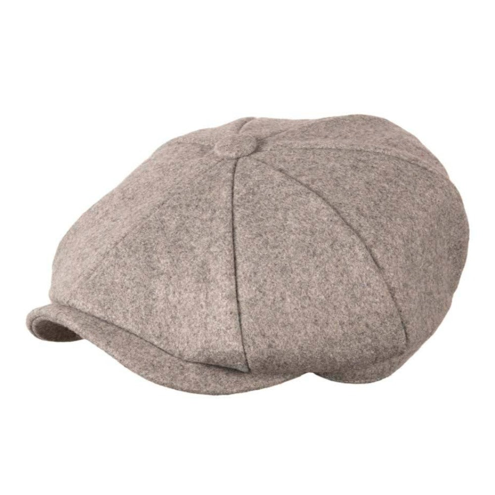 Heritage Tradition Carlyle Felt Newsboy Silver Grey - Flat Cap fra Heritage Traditions hos The Prince Webshop