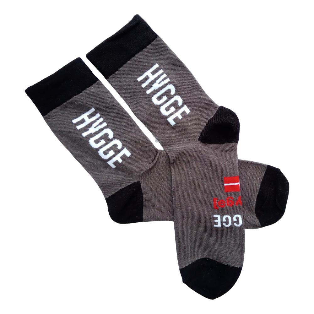 HYGGE Strømper i Grå & Sort - Herre Strømper fra Memories of Denmark hos The Prince Webshop