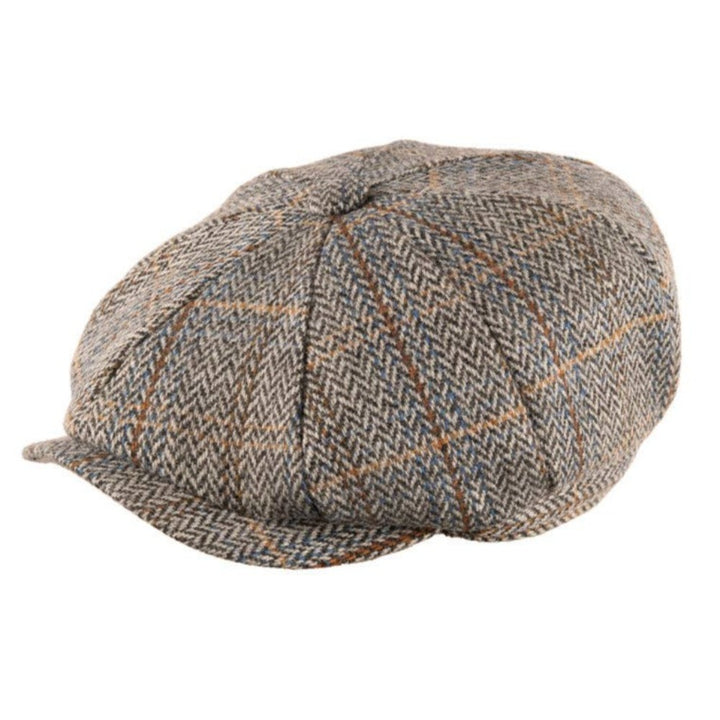 Heritage Tradition Carlyle Tweed Newsboy Cap Herringbone - Flat Cap fra Heritage Traditions hos The Prince Webshop