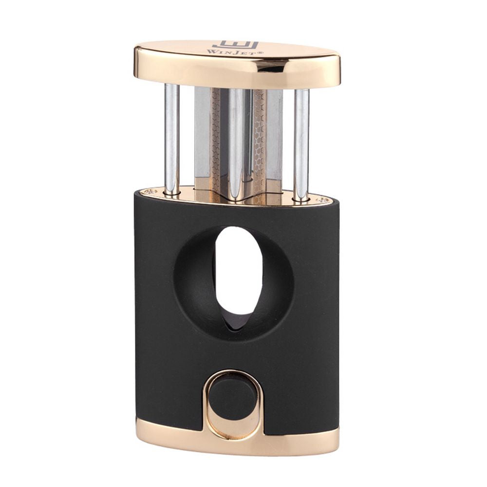Winjet Cigar Cutter V Cut Black Gold - Cigar Klipper fra Winjet hos The Prince Webshop